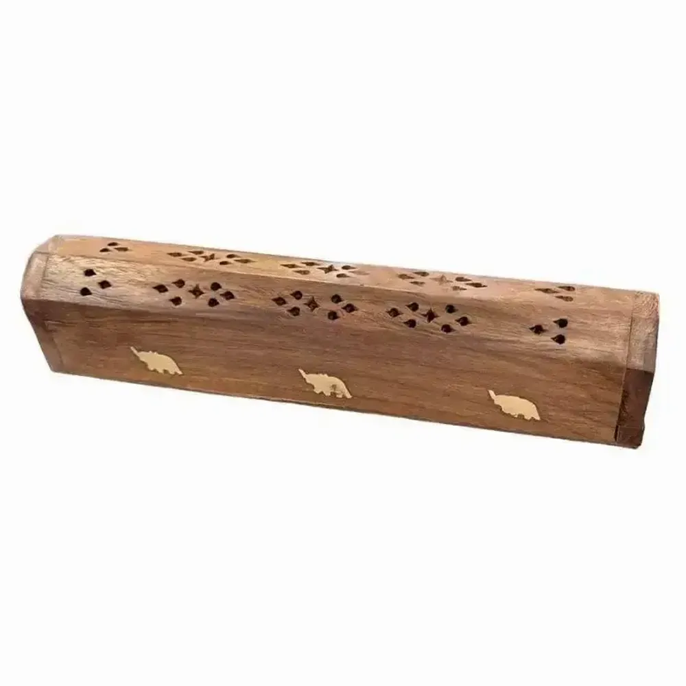 Scents - Incense Holder Elephant Sheesham Wood Box 30cm x2 - ARABESK