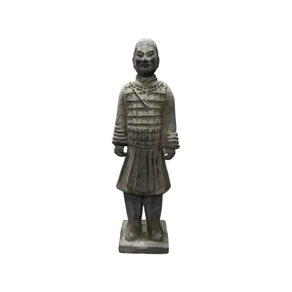 Sculptures, statuettes et miniatures - Statue Noire en Terracotta Chevalier 50cm - ARABESK