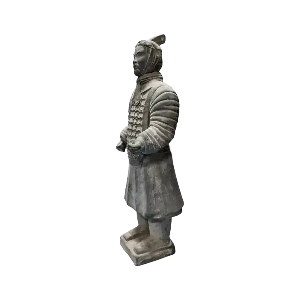 Sculptures, statuettes et miniatures - Statue Noire Guerriers avec Armure en Terracotta 26cm - ARABESK