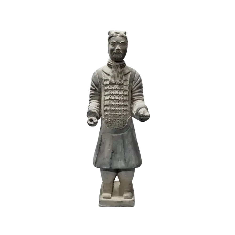 Sculptures, statuettes et miniatures - Statue Noire Guerriers avec Armure en Terracotta 26cm - ARABESK