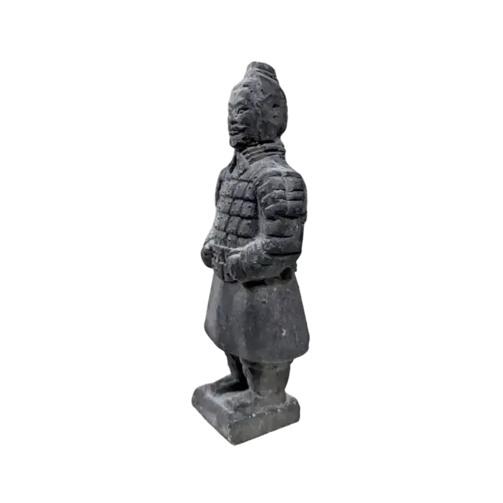 Sculptures, statuettes and miniatures - Black Terracotta Warrior Statue 12cm - ARABESK