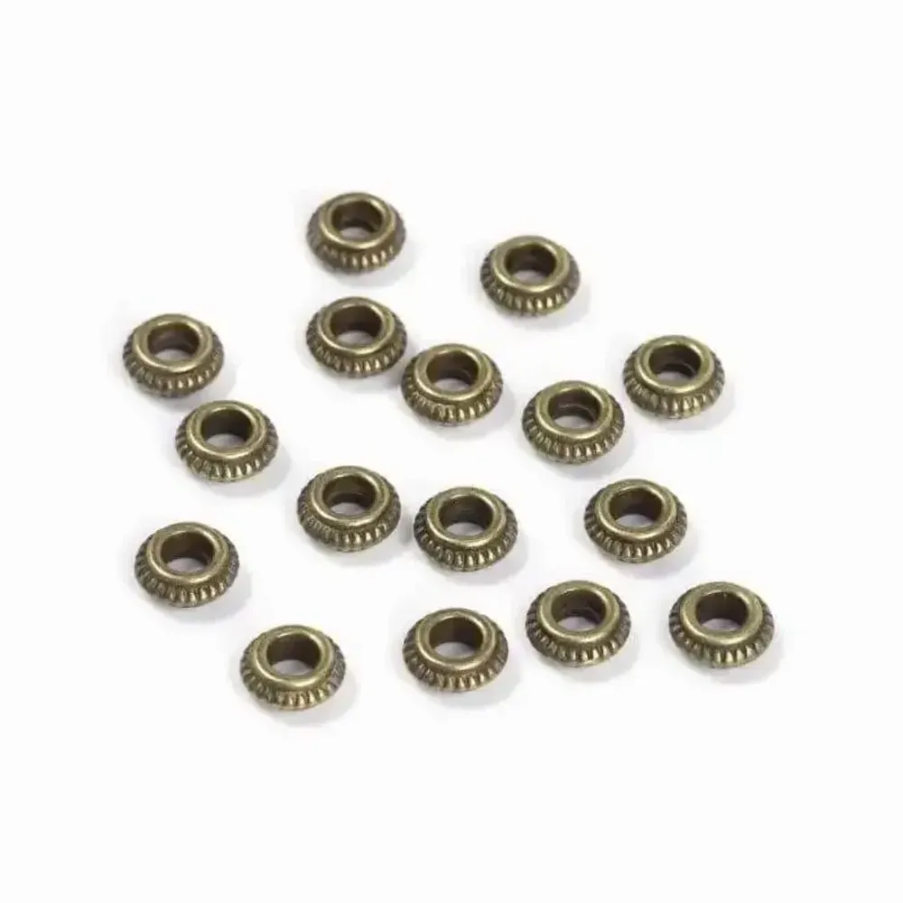 Jewelry - Charm Beads Spacer Rondelle Bronze Color 6mm x 100 - ARABESK