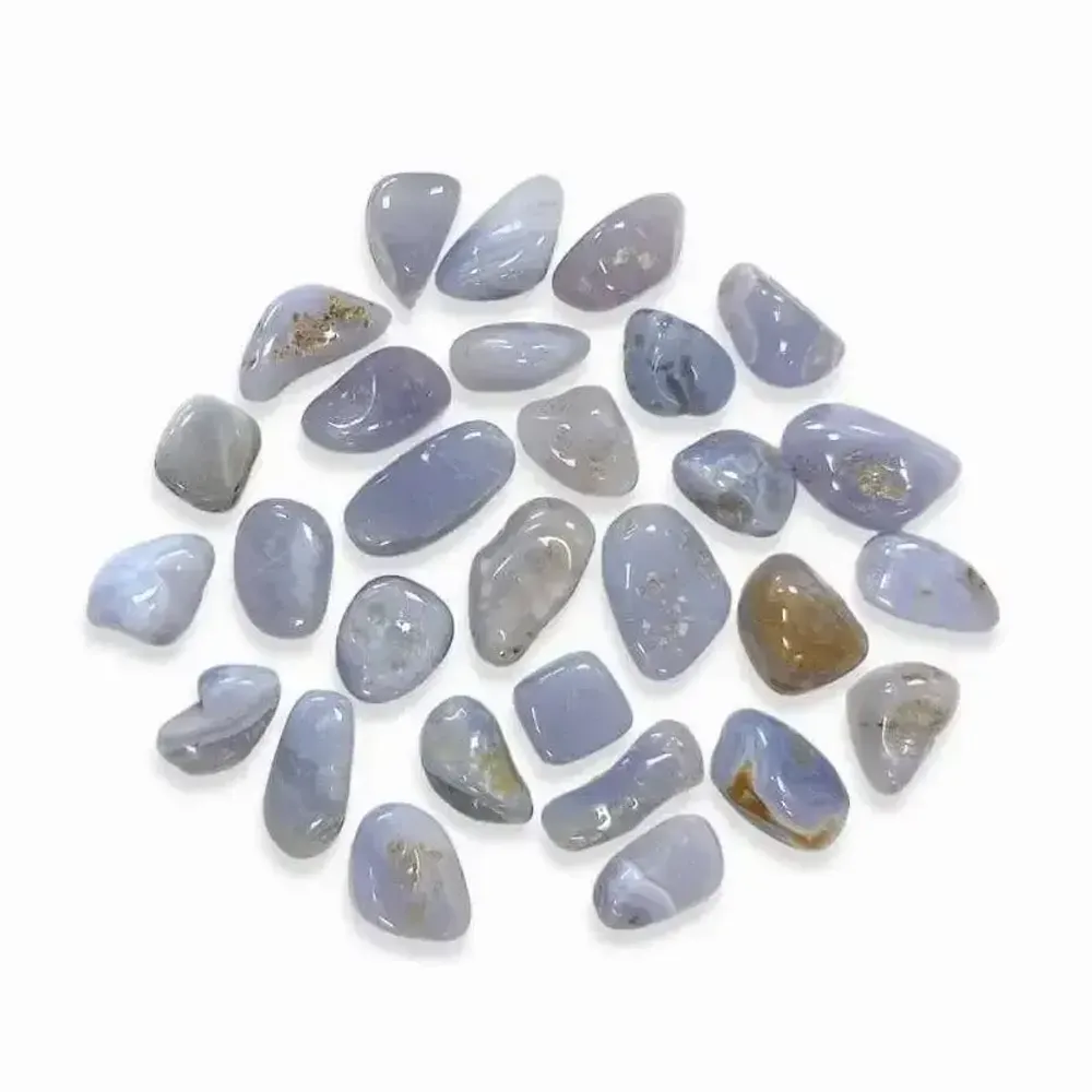 Jewelry - Blue Chalcedony on Gangue AA tumbled stones 250g - ARABESK