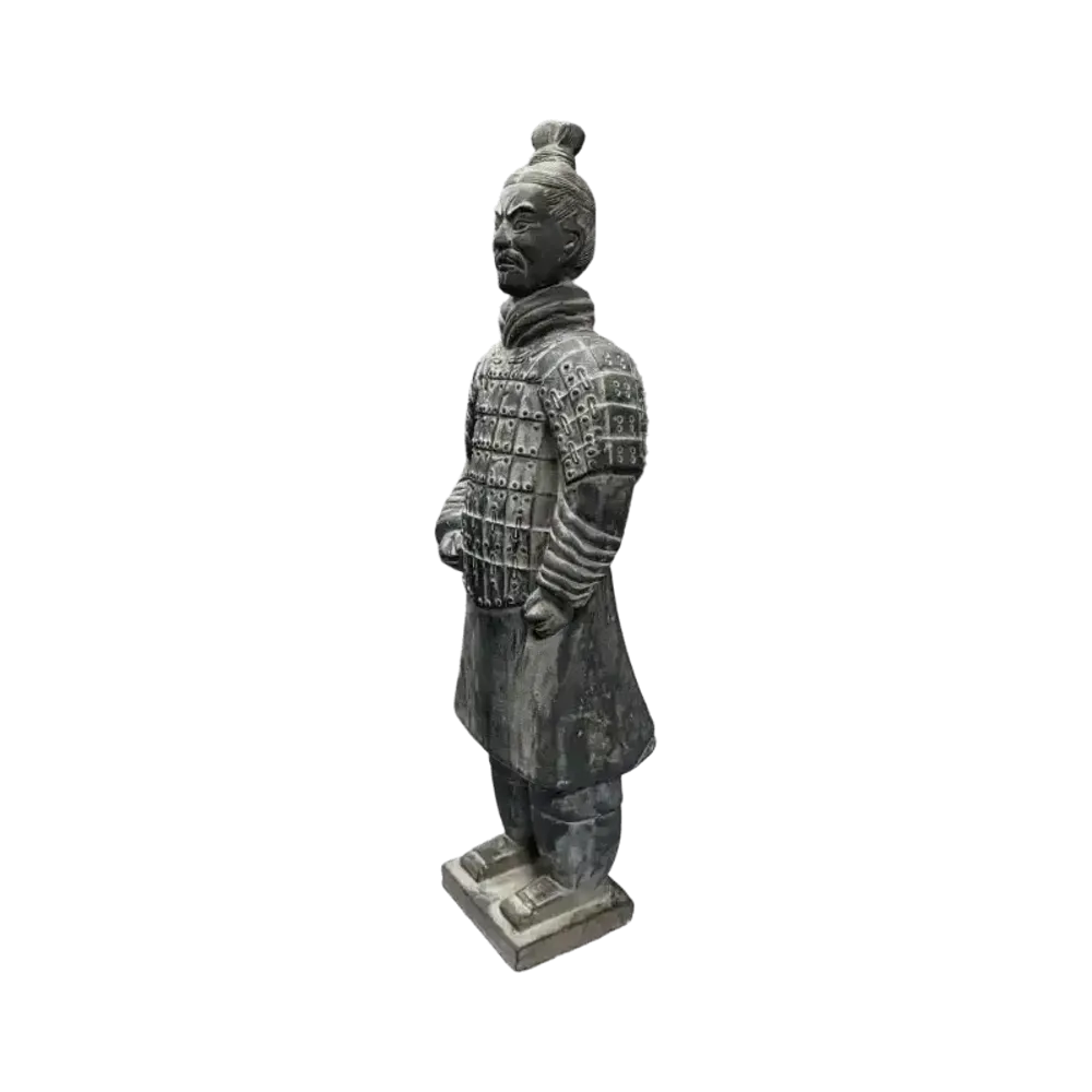 Sculptures, statuettes et miniatures - Statue Noire en Terracotta Guerrier 50cm - ARABESK