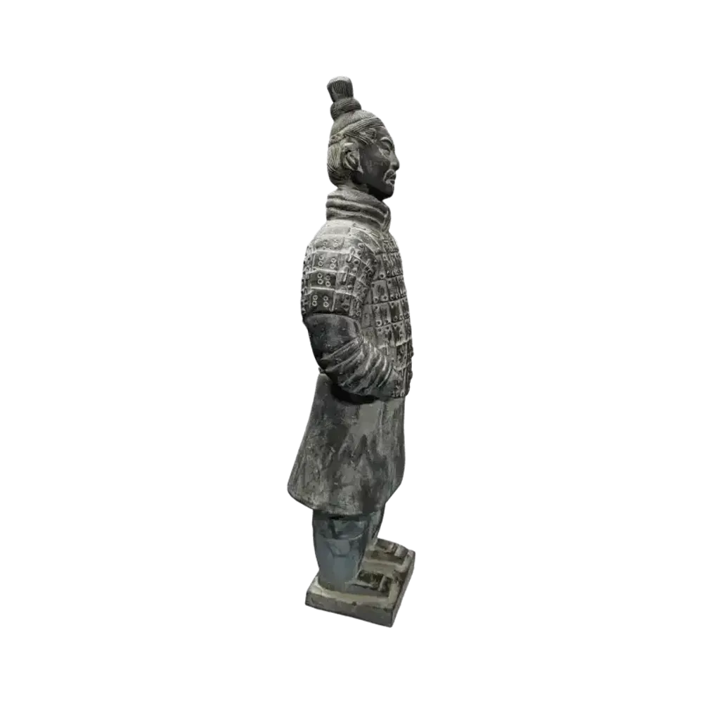 Sculptures, statuettes et miniatures - Statue Noire en Terracotta Guerrier 50cm - ARABESK