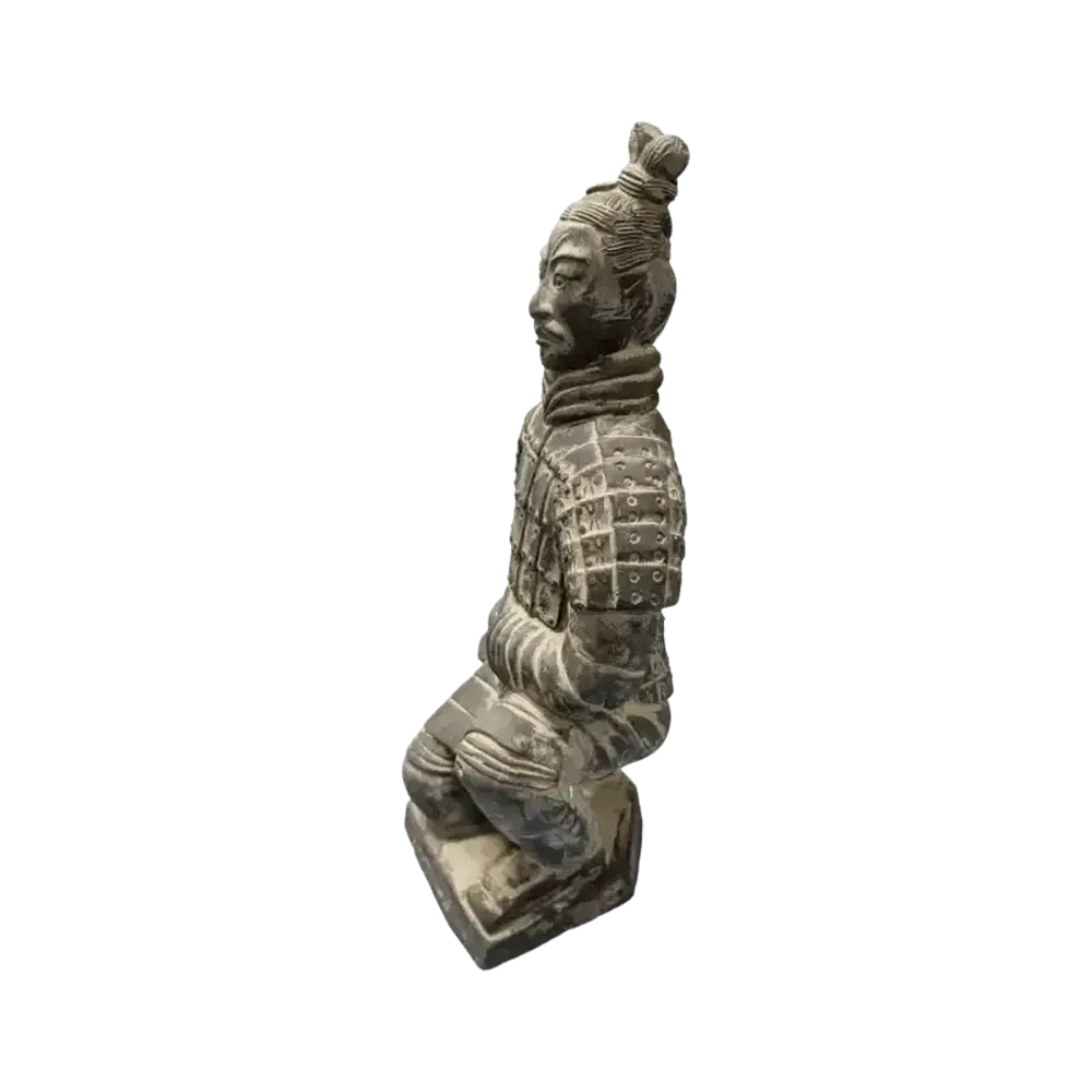 Sculptures, statuettes et miniatures - Statue Noire Archer Agenouillé en Terracotta 27.5 cm - ARABESK