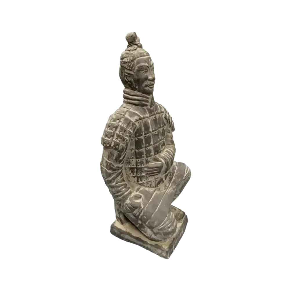 Sculptures, statuettes et miniatures - Statue Noire Archer Agenouillé en Terracotta 27.5 cm - ARABESK