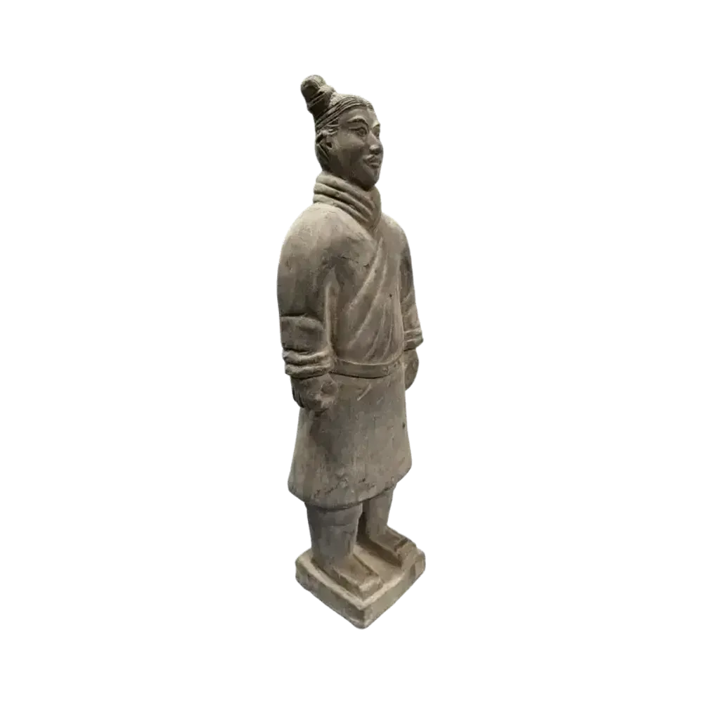 Sculptures, statuettes and miniatures - Black Terracotta Warrior Statue 25cm - ARABESK