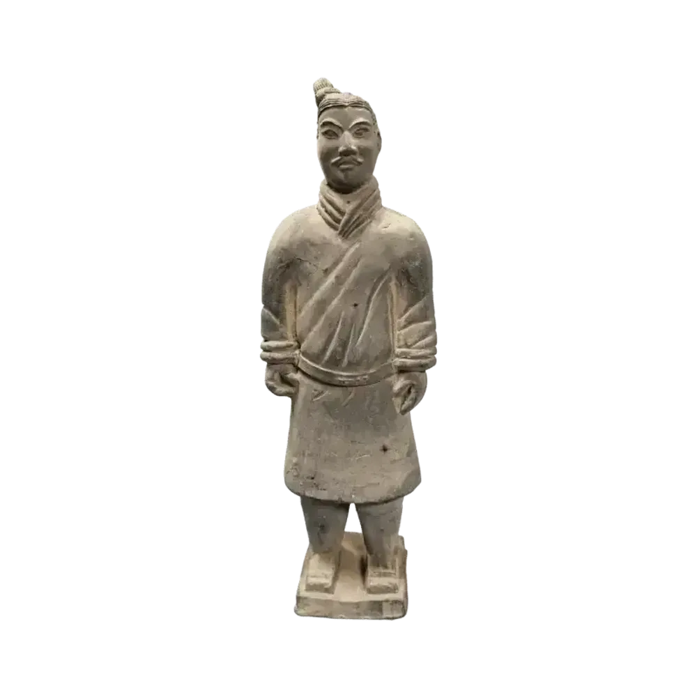 Sculptures, statuettes and miniatures - Black Terracotta Warrior Statue 25cm - ARABESK