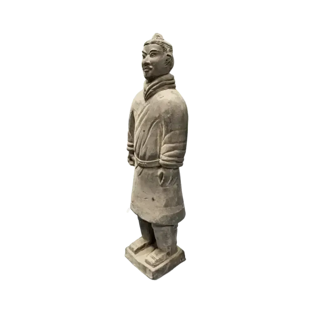 Sculptures, statuettes and miniatures - Black Terracotta Warrior Statue 25cm - ARABESK