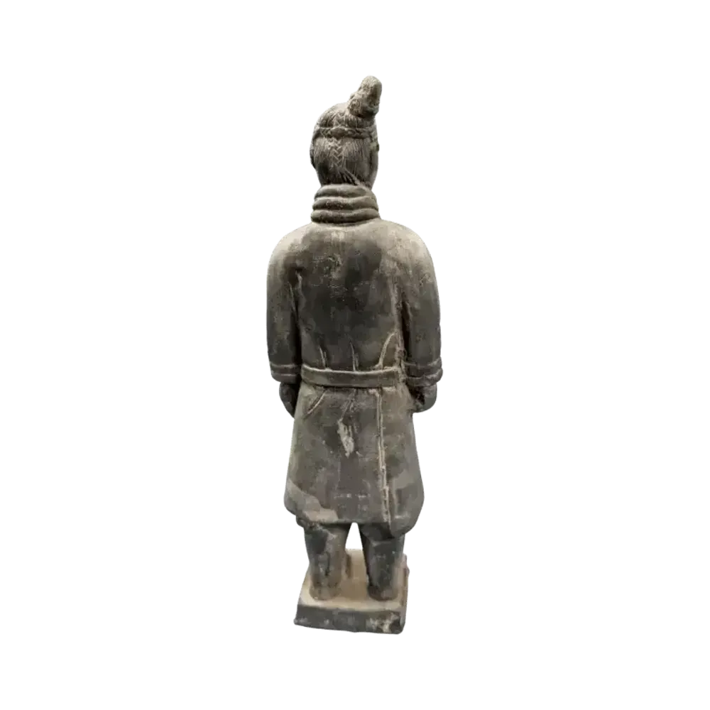 Sculptures, statuettes and miniatures - Black Terracotta Warrior Statue 25cm - ARABESK