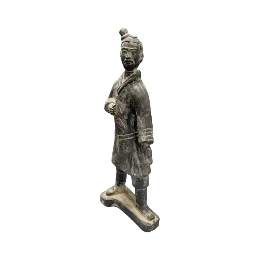 Sculptures, statuettes et miniatures - Statue Noire Guerrier d'Infanterie en Terracotta 35cm - ARABESK