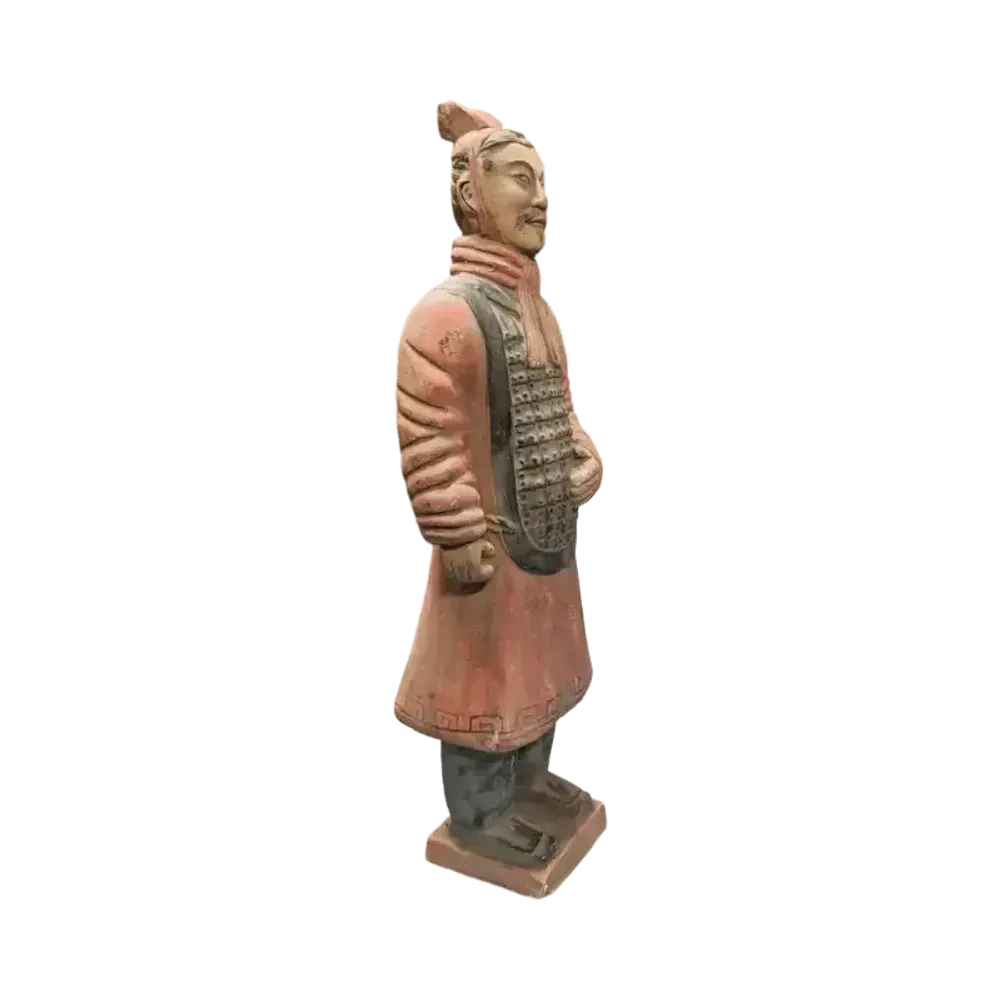 Sculptures, statuettes et miniatures - Statue Colorée Antique Guerriers avec Armure en Terracotta  38cm - ARABESK