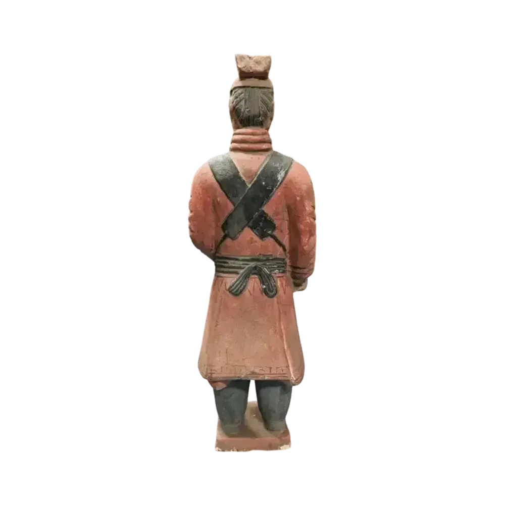 Sculptures, statuettes et miniatures - Statue Colorée Antique Guerriers avec Armure en Terracotta  38cm - ARABESK
