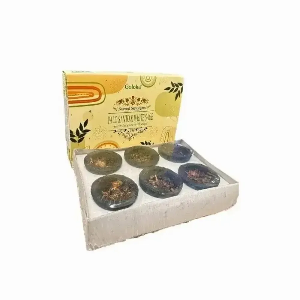 Scents - Goloka charcoal tablet with Palo Santo-White Sage resin - ARABESK