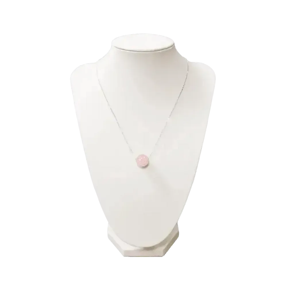 Jewelry - 925 Silver Necklace Rose Quartz A Ball 12mm - ARABESK
