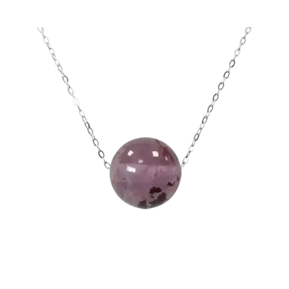Bijoux - Collier Argent 925 Super Seven AA Boule 12mm - ARABESK