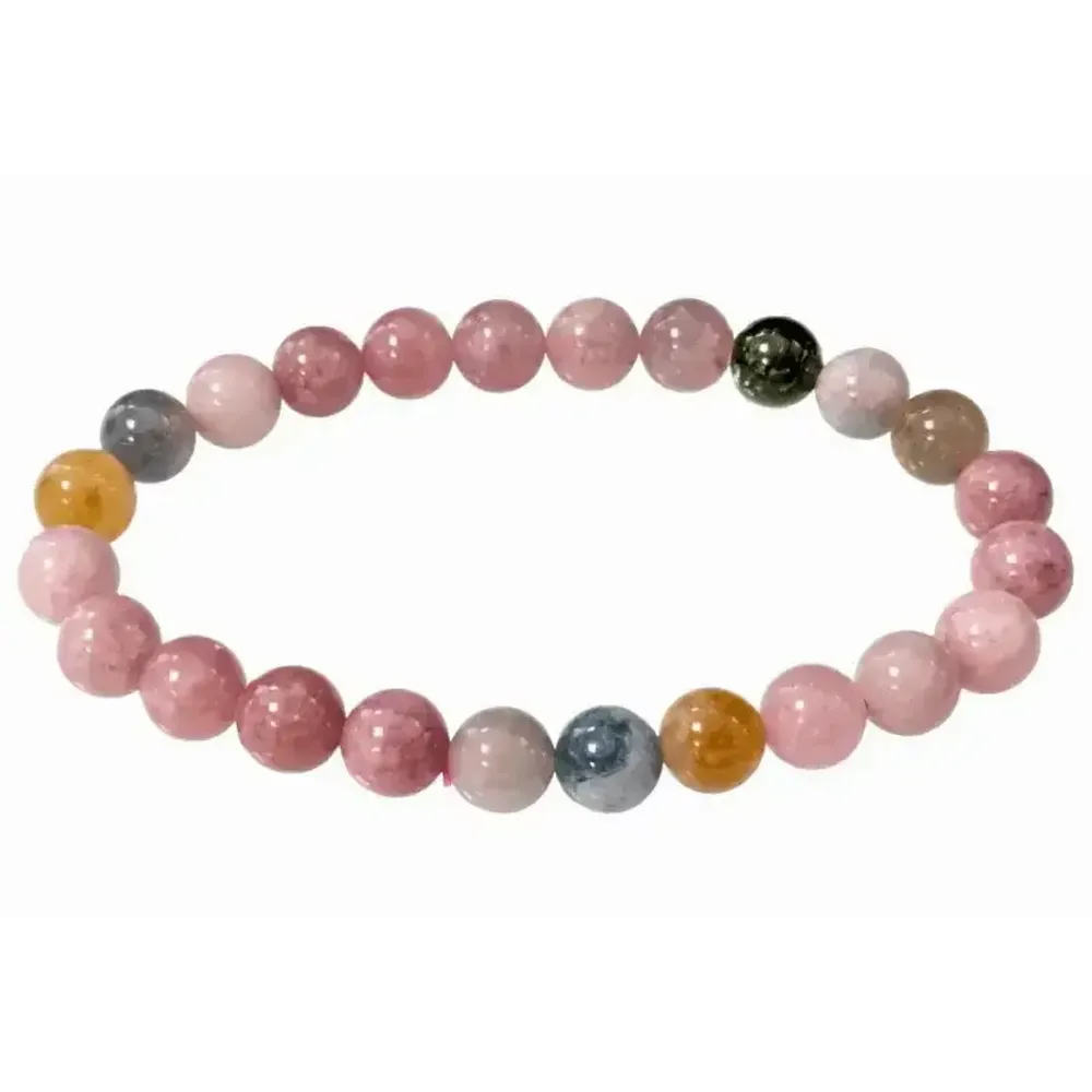 Bracelets - Bracelet Tourmaline Rose Multicolor AA+ perles 7.5-8.5mm - ARABESK