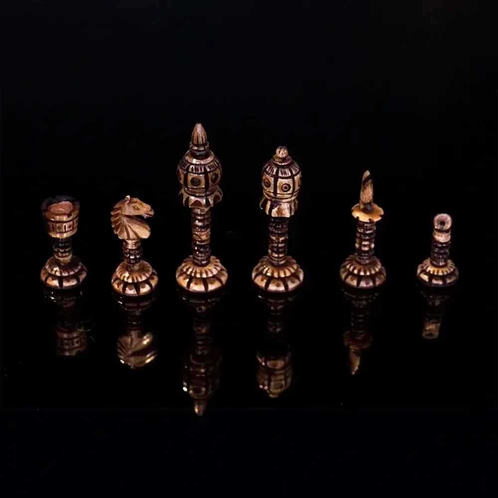 Gifts - Mother of Pearl and Olive Wood Backgammon & Chess Board Set - MAISON ROSHI - LUXURY ENTERTAINMENT CABINETS