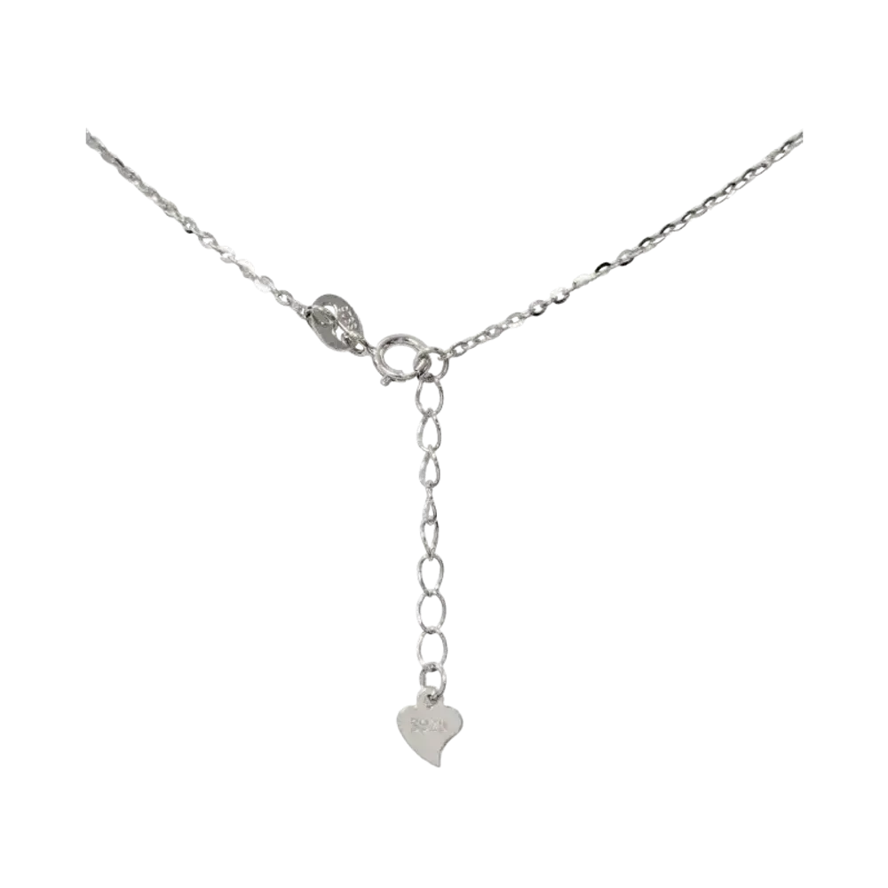 Jewelry - 925 Silver Necklace Amethyst and Faceted Rhinestones AA 5mm - ARABESK