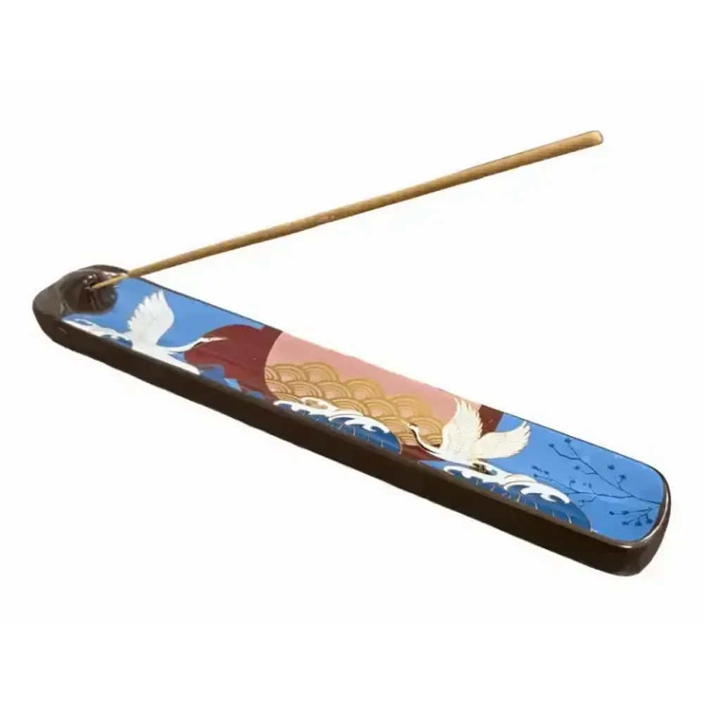 Senteurs - Porte Encens Céramique Grues 24cm - ARABESK