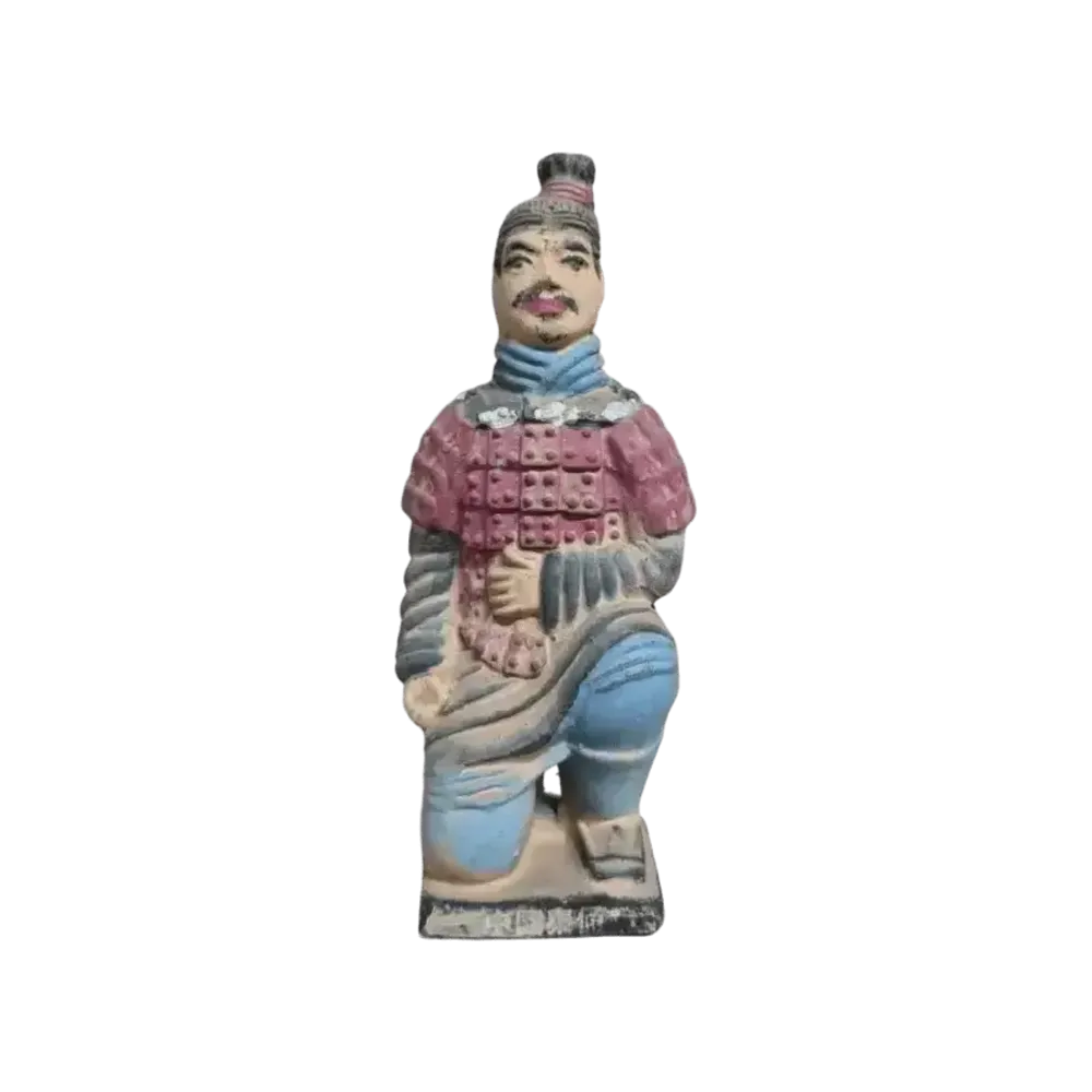Sculptures, statuettes et miniatures - Statue Colorée Antique Archer Agenouillé en Terracotta 13 cm - ARABESK