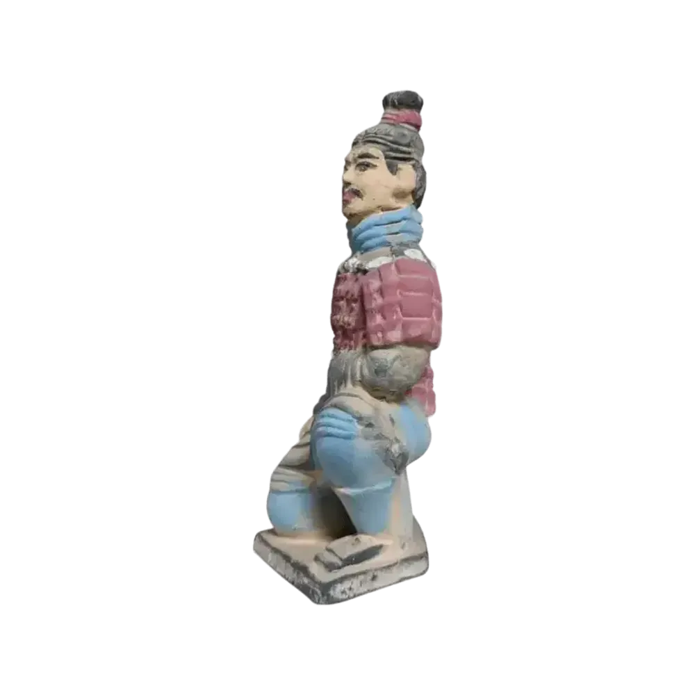 Sculptures, statuettes et miniatures - Statue Colorée Antique Archer Agenouillé en Terracotta 13 cm - ARABESK