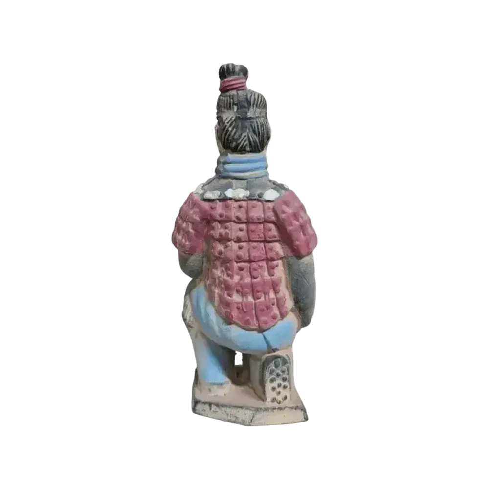 Sculptures, statuettes et miniatures - Statue Colorée Antique Archer Agenouillé en Terracotta 13 cm - ARABESK