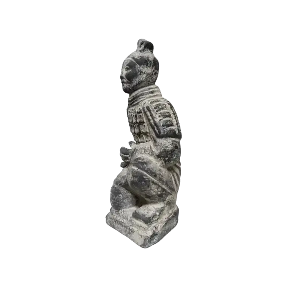 Sculptures, statuettes and miniatures - Black Kneeling Archer Statue in Terracotta 15cm - ARABESK