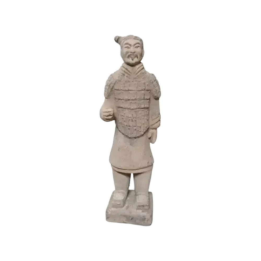 Sculptures, statuettes et miniatures - Statue Colorée Antique Terracotta Guerrier 20cm - ARABESK