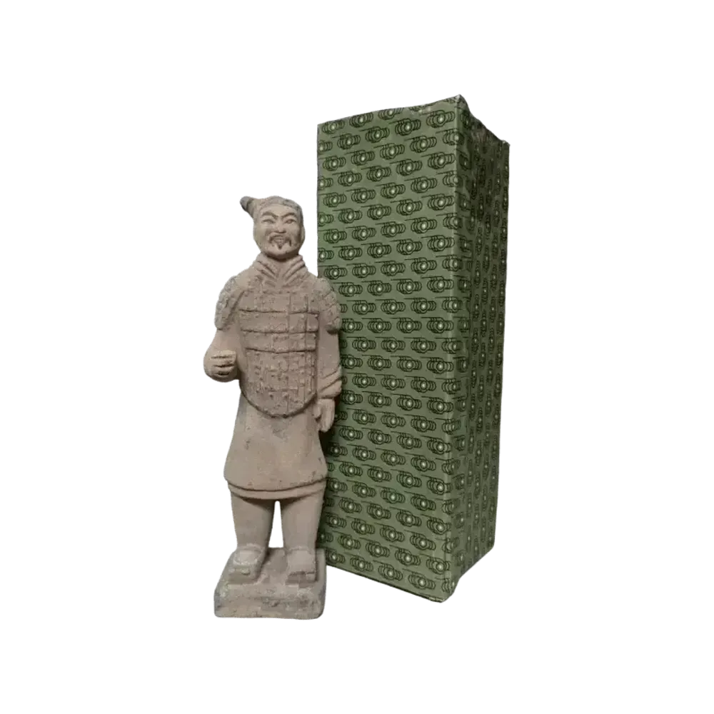 Sculptures, statuettes et miniatures - Statue Colorée Antique Terracotta Guerrier 20cm - ARABESK