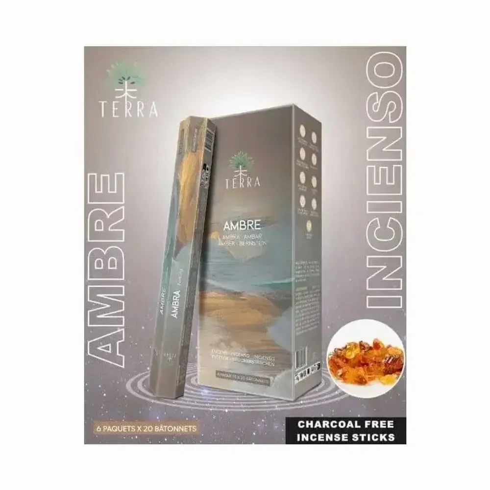Senteurs - Encens Terra Ambre hexa sans charbon 30grs - ARABESK