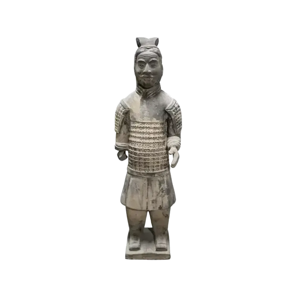 Sculptures, statuettes et miniatures - Statue Noire Guerriers avec Armure en Terracotta 50cm - ARABESK