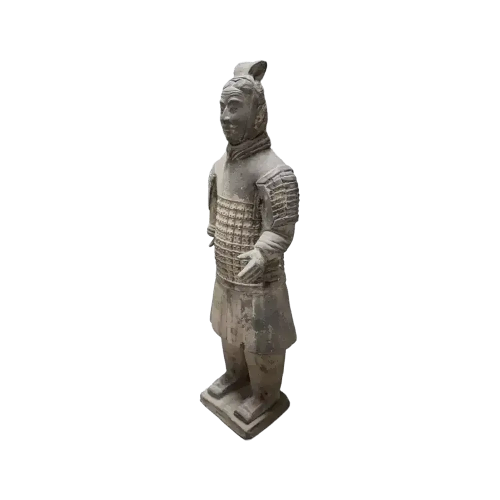 Sculptures, statuettes et miniatures - Statue Noire Guerriers avec Armure en Terracotta 50cm - ARABESK