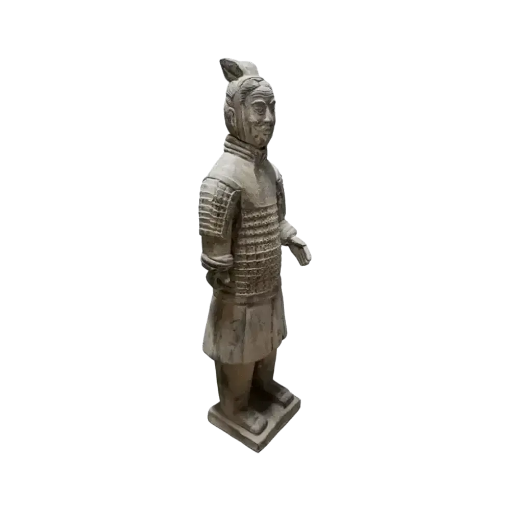 Sculptures, statuettes et miniatures - Statue Noire Guerriers avec Armure en Terracotta 50cm - ARABESK