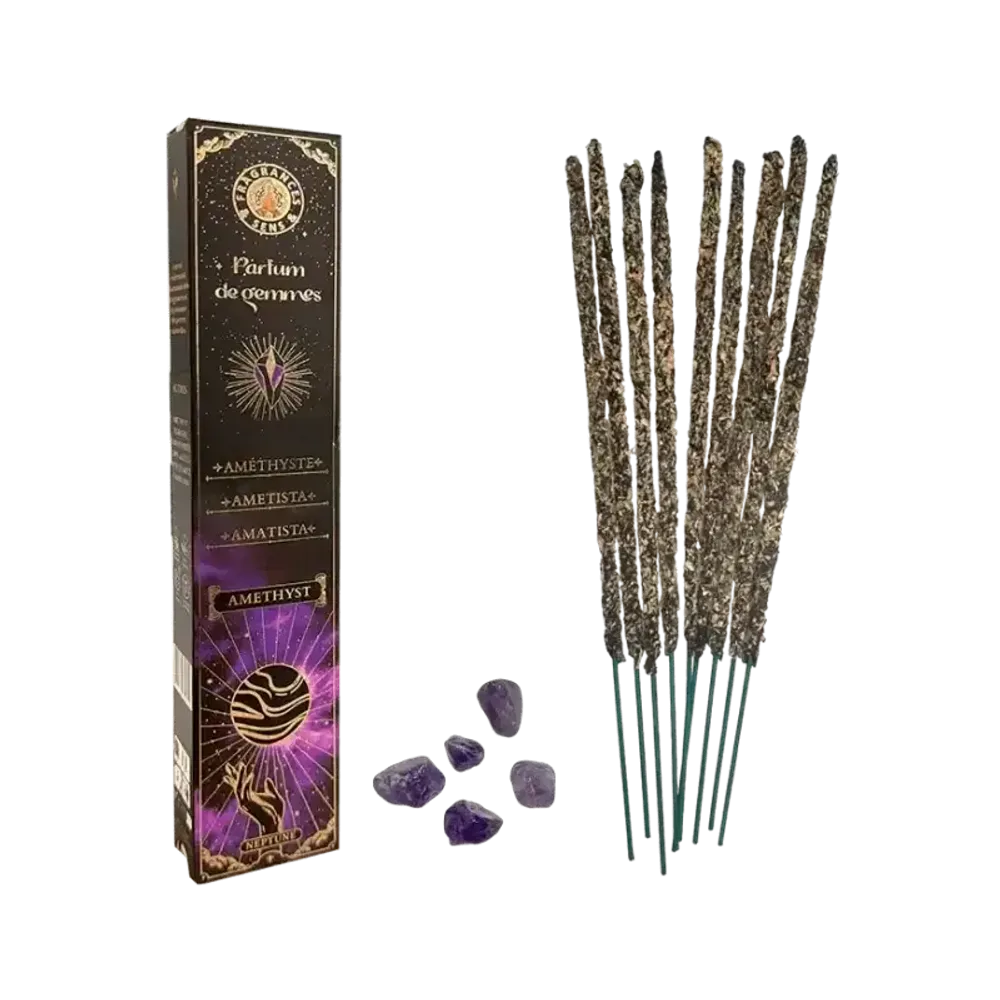 Senteurs - Encens Fragrances & Sens Parfum de Gemmes Améthyste Smudge Stick 20g - ARABESK