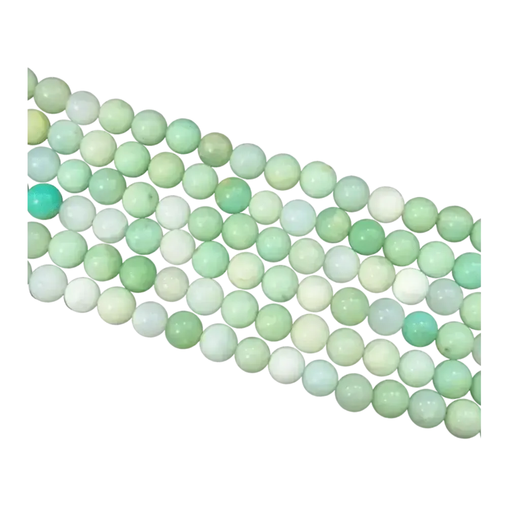 Jewelry - Chrysoprase AA 8mm pearls on string - ARABESK