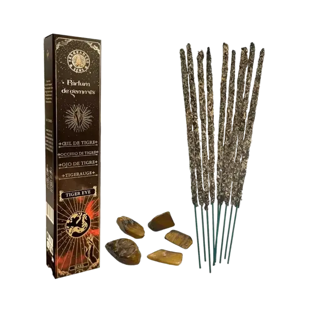Senteurs - Encens Fragrances & Sens Parfum de Gemmes Œil de Tigre Smudge Stick 20g - ARABESK