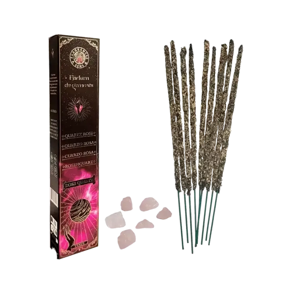 Scents - Incense Fragrances & Sens Parfum de Gems Rose Quartz Smudge Stick 20g - ARABESK