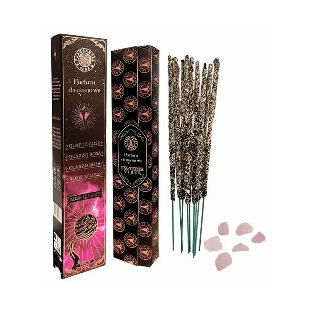 Scents - Incense Fragrances & Sens Parfum de Gems Rose Quartz Smudge Stick 20g - ARABESK