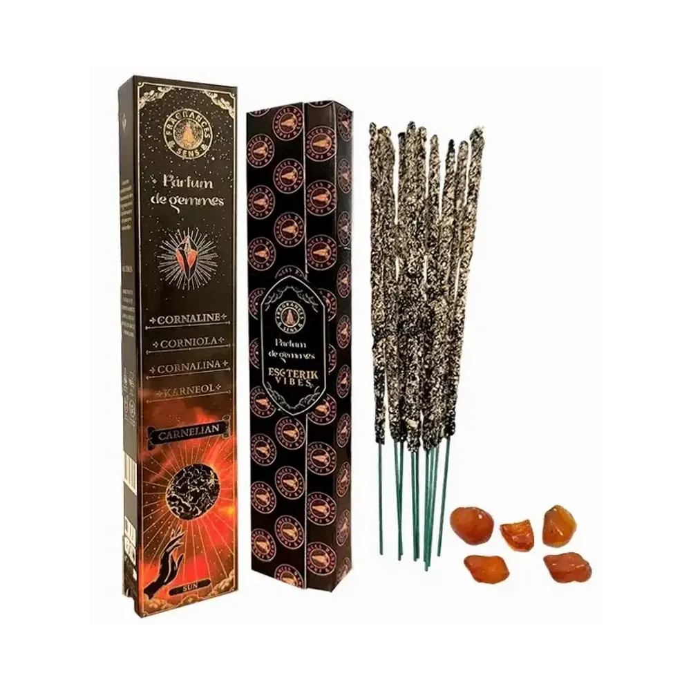 Scents - Incense Fragrances & Sens Parfum de Gemmes Carnelian Smudge Stick 20g - ARABESK