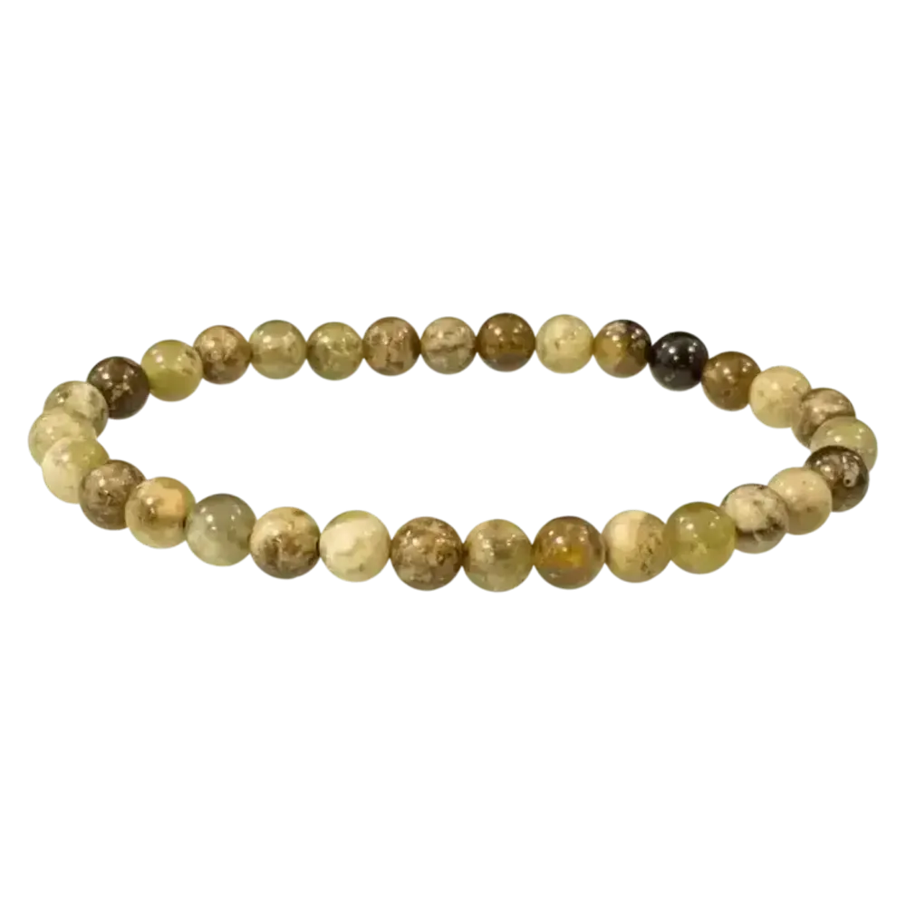 Bracelets - Grossular Green Garnet Bracelet A Beads 6mm - ARABESK