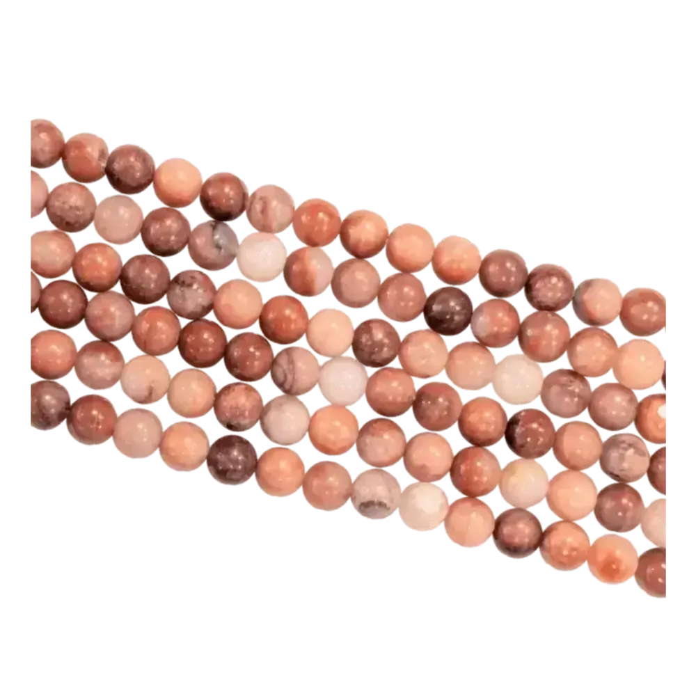 Bijoux - Aventurine Abricot Rose A perles 6mm sur fil 40cm - ARABESK