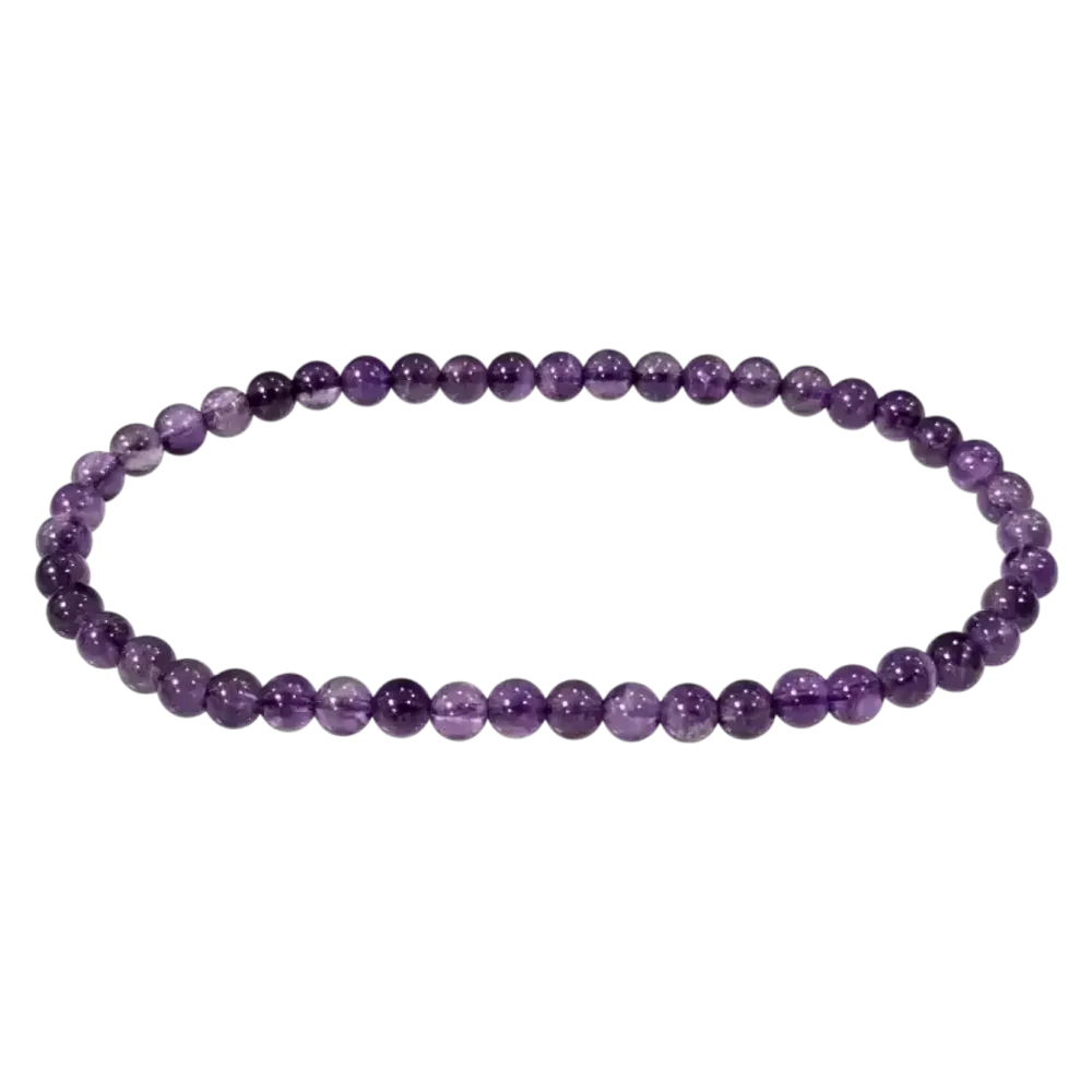 Bracelets - Bracelet Améthyste A perles 4mm - ARABESK