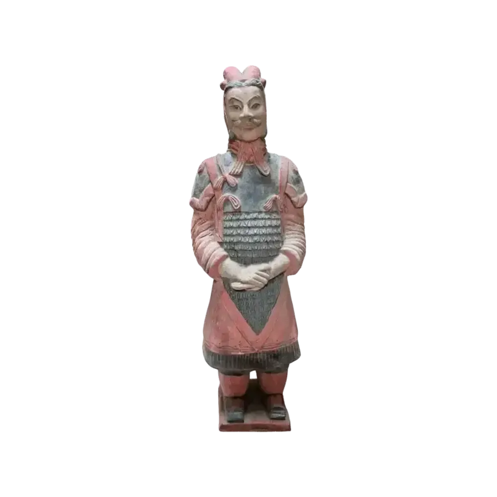 Sculptures, statuettes and miniatures - Antique Terracotta Coloured Statue General 38cm - ARABESK