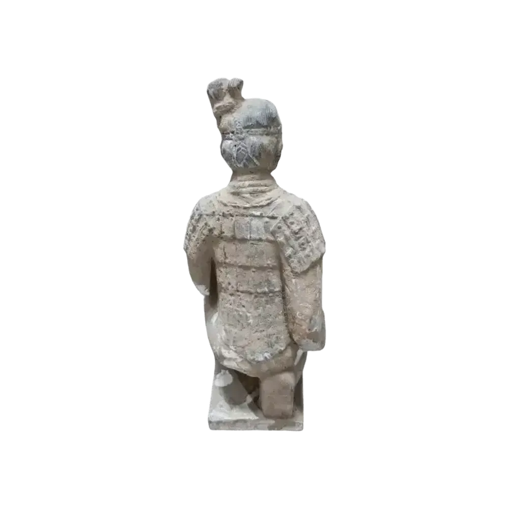 Sculptures, statuettes et miniatures - Statue Colorée Antique Archer Agenouillé en Terracotta 26 cm - ARABESK