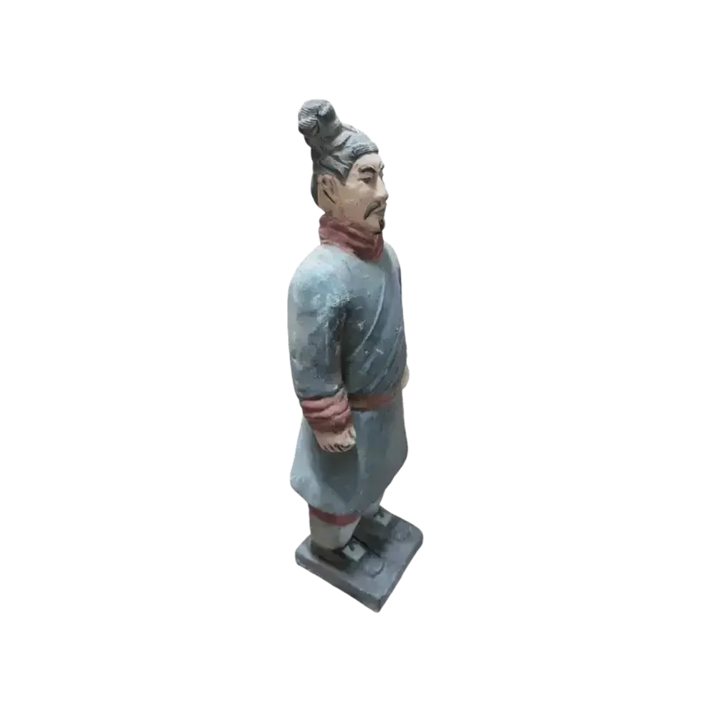 Sculptures, statuettes et miniatures - Statue Colorée Antique en Terracotta Guerrier 25cm - ARABESK