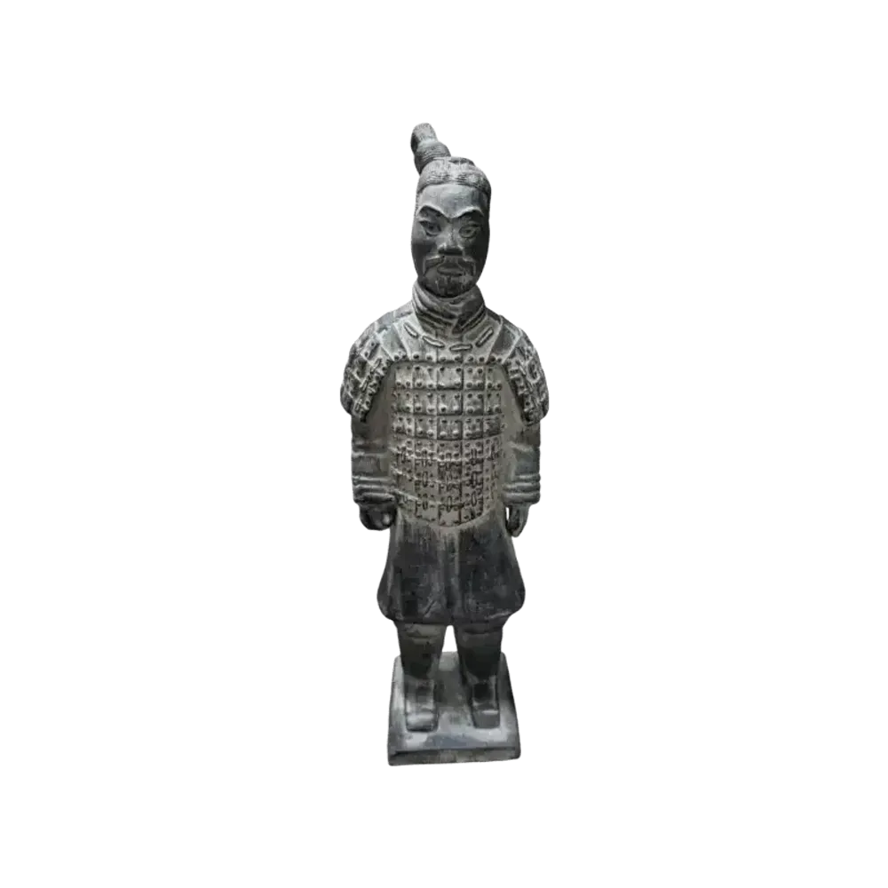 Sculptures, statuettes et miniatures - Statue Noire en Terracotta Guerrier 25cm - ARABESK