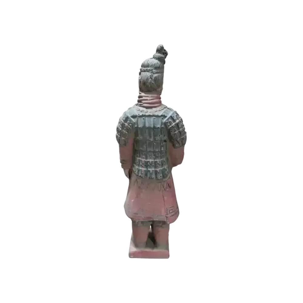 Sculptures, statuettes et miniatures - Statue Colorée Antique Terracotta Guerrier 22cm - ARABESK