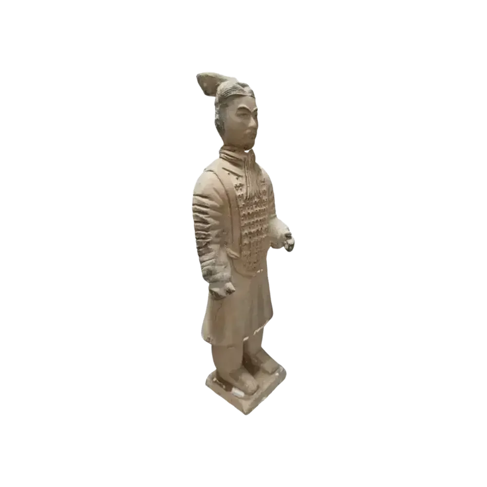 Sculptures, statuettes et miniatures - Statue Colorée Antique Guerriers avec Armure en Terracotta  26cm - ARABESK